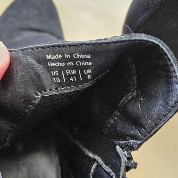 Call It Spring Black Suede Ankle Boots - Picture 2 of 9